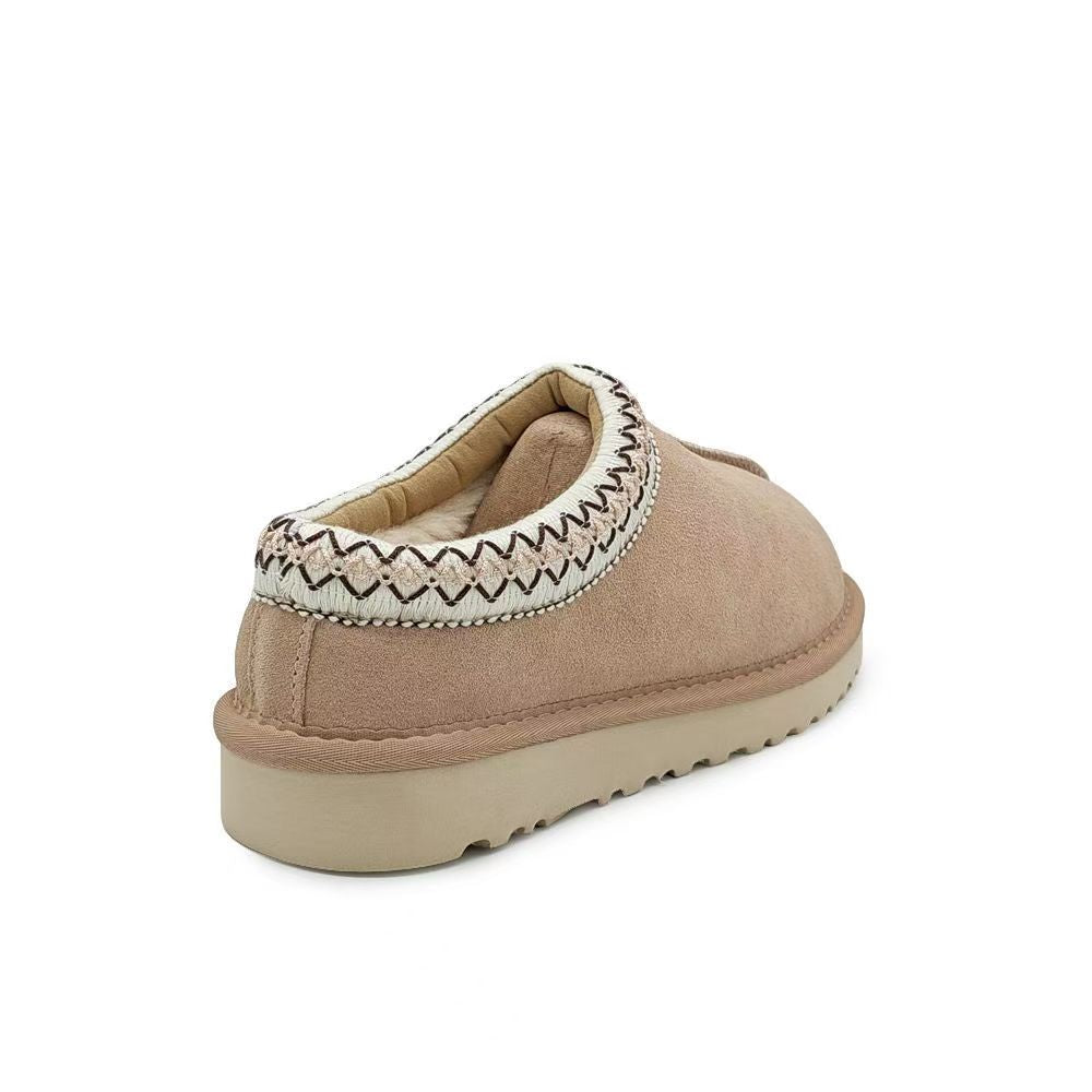 Furry Slip-On Woman Clogs Fuzzy Cozy Open-Back Snow Boots