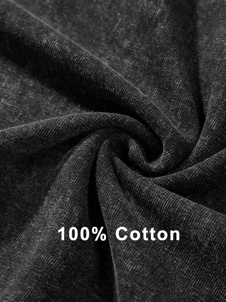 Summer Men's Washed T-Shirts 230G Heavy Cotton Vintage Faded Color